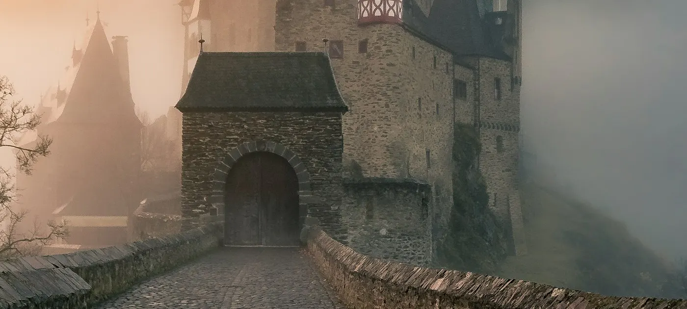 A quiet, still room at dusk